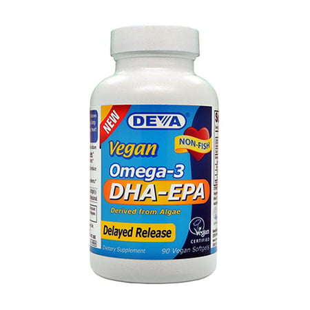 Deva Nutrition Vegan Omega 3 DHA-EPA Vagan Capsules, 90