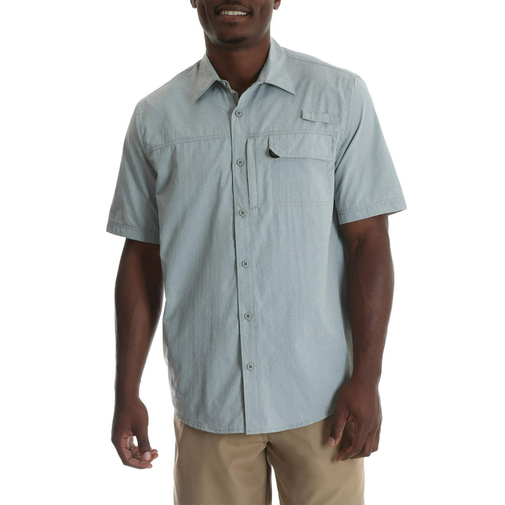 Wrangler - Big Men's Short Sleeve One Pocket Utility Shirt - Walmart ...