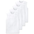 thumbnail image 1 of SCHIESSER Camisetas interiores para hombre, pack de 4 - «Essentials», camiseta sin mangas, cuello redondo, algodón Blanco M (Medium), 1 of 4
