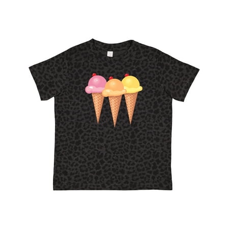 

Inktastic 3 Scoops of Ice Cream Gift Toddler Toddler Girl T-Shirt