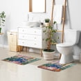thumbnail image 6 of Yayeee Bath Rugs for Bathroom Floor Set of 2 Non Slip Fluffy Soft Absorbent Mat, Green Window, 6 of 7