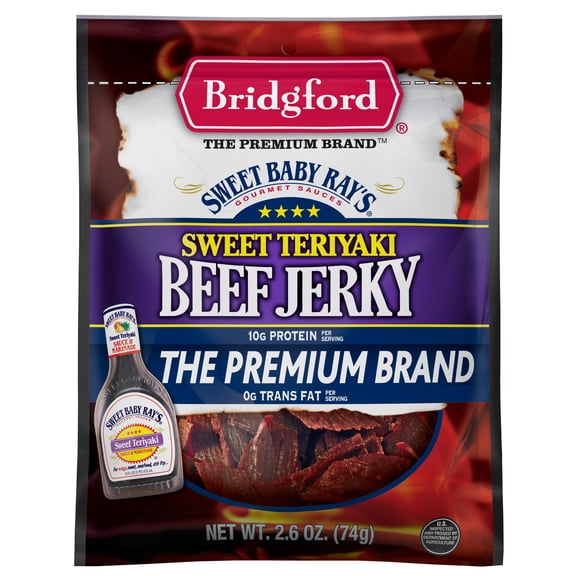 Bridgeford Sweet Baby Rays Sweet Teriyaki Beef Jerky, 2.6 oz