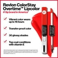 thumbnail image 4 of (3 pack) Revlon Liquid Lipstick with Clear Lip Gloss by Revlon, ColorStay Face Makeup, Overtime Lipcolor, Dual Ended with Vitamin E in Pink, 490 For Keeps Pink, 0.07 fl oz, 4 of 8
