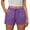 Purple, variant on High Waisted Cotton Shorts For Women Drawstring Elastic Waist Gym Shorts with Pockets Loose Casual Athletic Workout Clothes Light Blue