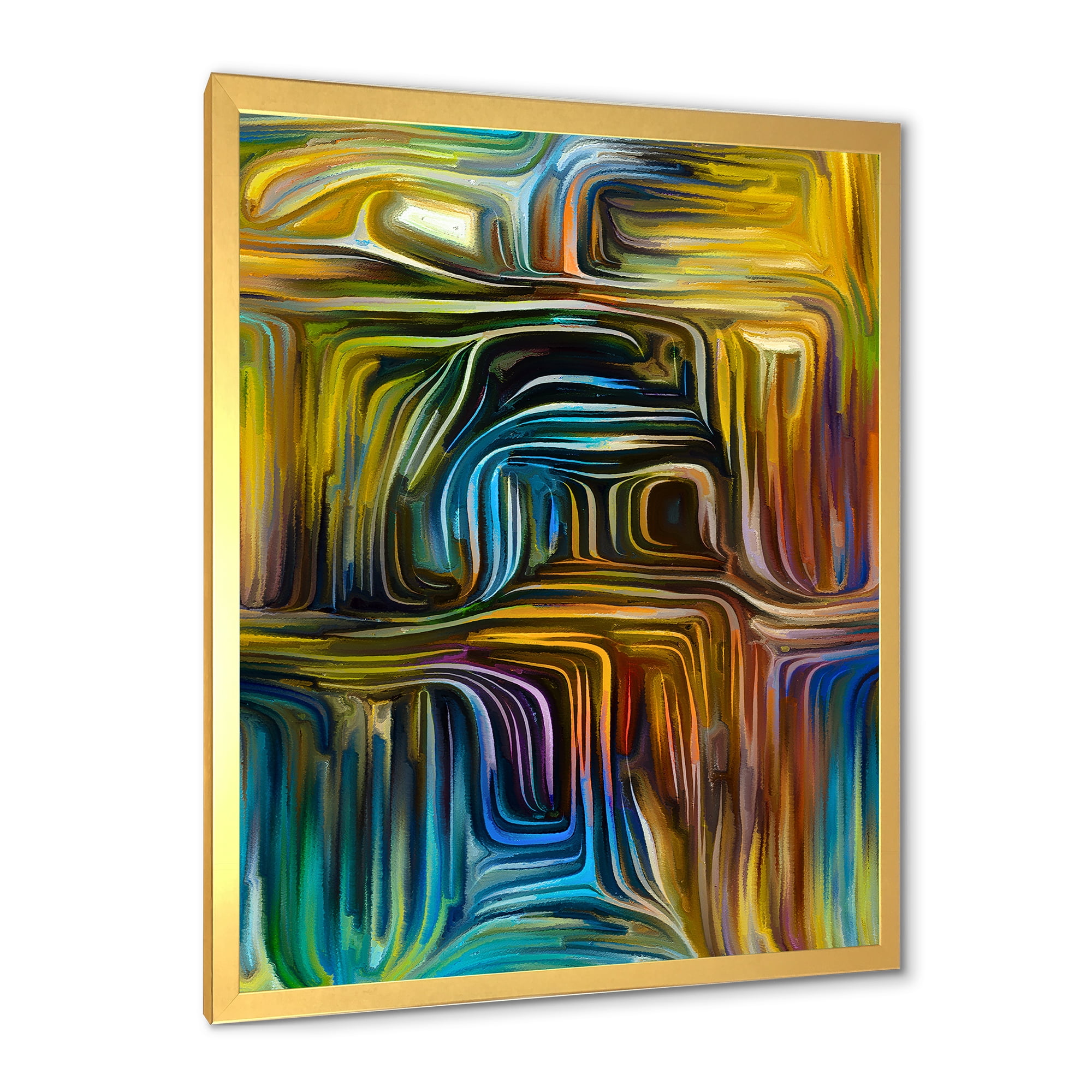 Designart 'Colour Spiral Fusion IV' Modern Framed Art Print