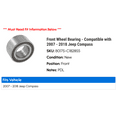 thumbnail image 2 of Front Wheel Bearing - Compatible with 2007 - 2018 Jeep Compass 2008 2009 2010 2011 2012 2013 2014 2015 2016 2017, 2 of 2