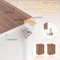 thumbnail image 3 of xianlin-2 Pack 3/4" Overlay 3D Soft Close Concealed Hinge for Face Frame Door, Smooth Slow Quite, Self Closing Hinges, 105° Open, Hidden Stainless Steel Hinge for Kitchen Cabinet Door, Satin Nickel, 3 of 4