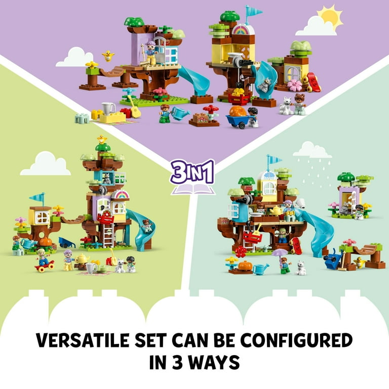 LEGO DUPLO 3in1 Tree House 10993 Creative Building Toy for Toddlers, Includes 8 Figures for Teaching Social Skills, Playing Together and Group Play, LEGO DUPLO 3in1 Tree House 10993 Creative Building Toy for Toddlers, Includes 8 Figures for Teaching Social Skills, Playing Together and Group Play,