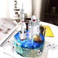 thumbnail image 3 of 7Pcs/Set Cake Decorations Kit Rockets Space Station Planes Astronauts Model Toys Gifts Realistic Children Birthday Party Cake Toppers Kit for Party, 3 of 8