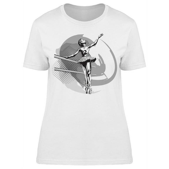 Ballerina Ink Drawing T-Shirt Women -Image by Shutterstock, Female Small