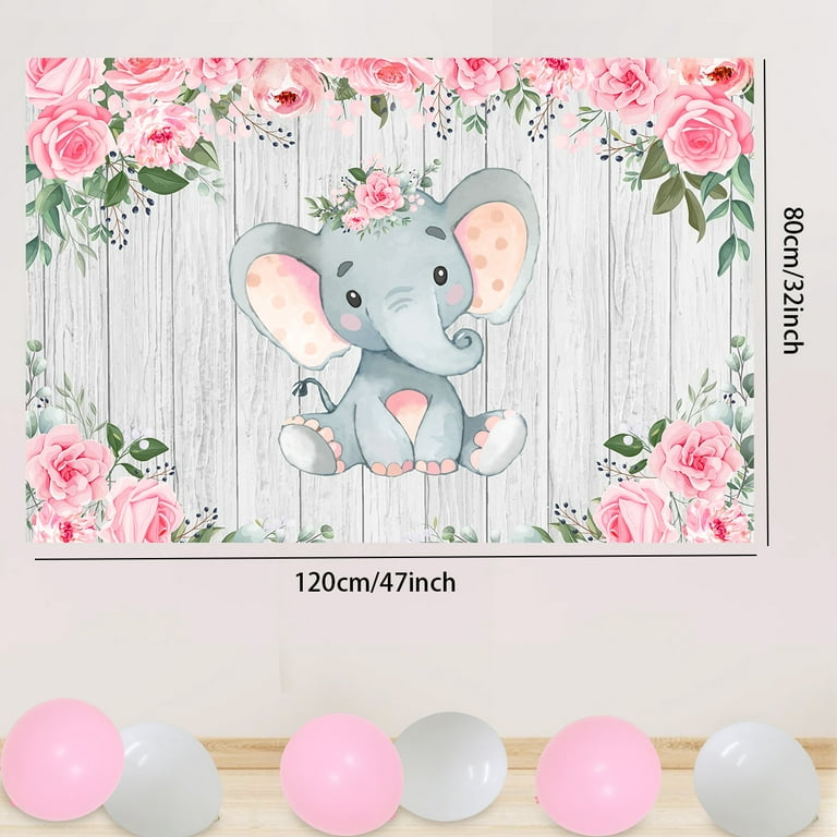 194 Pieces Elephant Party Supplies Kit Elephant Theme Baby Shower  Decorations Party Backdrop Banner Tablecloth Tableware Balloons for Baby  Gender