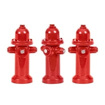 Set of 3 Red Fire Hydrants for WWE Wrestling Action Figures