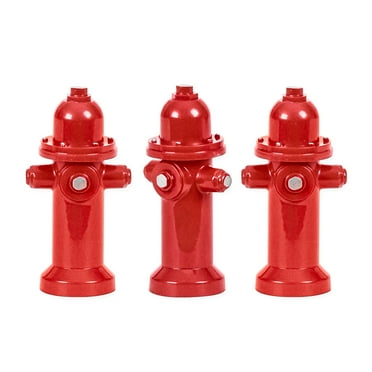 Set of 3 Red Fire Hydrants for WWE Wrestling Action Figures