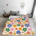 thumbnail image 5 of Zufioo Groovy Daisy Flowers Fleece Blanket Queen Size,Plush Bed Blanket,Ultra Soft Throw Blanket,Plush Fuzzy Cozy Blanket Perfect for Bed,Couch-40"x30", 5 of 7