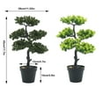 thumbnail image 3 of Planta falsa portátil Bewildely ABS verde oscuro, 3 of 6