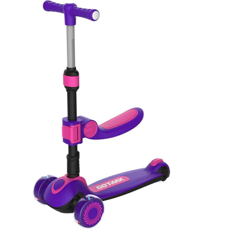 GOTRAX KS2 2-in-1 Foldable Kick Scooter - LED Wheels - Walmart.com