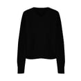 thumbnail image 7 of Timegard Womens Sweaters V Neck Long Sleeve Pullover Solid Color Oversized Tops Loose Comfy Blouses, 7 of 7