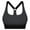 ZD Grey, variant on Women Sports Bra Women's Wireless Sports Bra with Fixed Cups, Cross Back Sport Bras for Chest Support and Side Control Womens Bralettes Black L