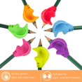 thumbnail image 4 of shiyou-7PCS Kids Silicone Pencil Grips - Ergonomic Cross Grip Writing Aids for Children, Handwriting Training Device, Left&Right Handed Use(Red Orange Yellow Blue Pink Purple Green), 4 of 4