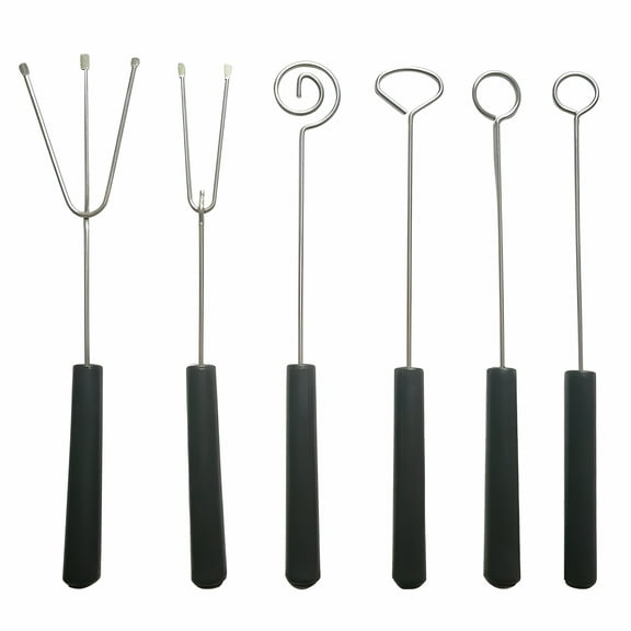 ACDANC 6PCS Stainless Steel Chocolate Candy Dipping Fork Fondue DIY Decorating Tools
