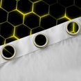 thumbnail image 4 of Feelyou Neon Yellow Honeycomb Curtains (2, 52x84), Kid Futuristic Hexagon, 4 of 6