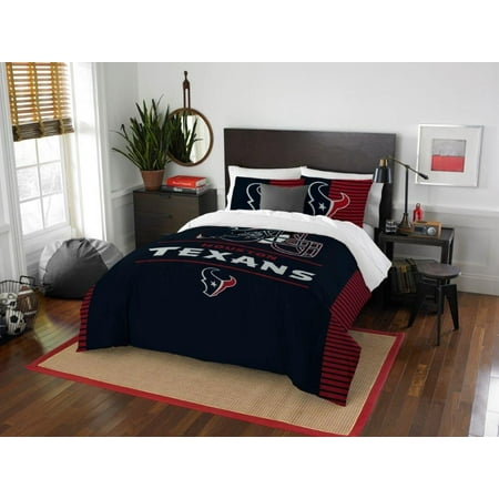 Sam Football - Houston Texans COMBO 5 Pc FULL / QUEEN Size Comforter Set Includes: Comforter, 2 Pillow Shams & 2 Pillowcases -NFL Football Bedding Accessories