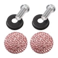thumbnail image 1 of Shisuyan Vehicle License Plate Nuts and Bolts Rhinestone Car Screw Special Fasteners Anti-theft Screws (Pink), 1 of 8