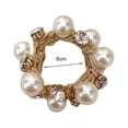 thumbnail image 5 of Yesbay 1 Pcs Hair Tie Korean Style Shining Rhinestone Faux Pearls Decor Braided Elastic Hair Rope Hair Accessories, 5 of 7