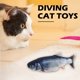 thumbnail image 2 of Juguete de pesca eléctrico para gatos, pez bailarín de simulación, juguete electrónico realista con hierba gatera, juguete de peluche divertido e interactivo para gatos, 2 of 3