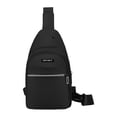 thumbnail image 1 of Sonducket El bolso del pecho de la capacidad grande del poliéster para los hombres da libremente ningún poliéster de la carga bolsos del pecho Bolsas de mensajero y de hombro negro, 1 of 6