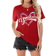 thumbnail image 1 of Camiseta Talovere para el día del partido de béisbol para mujer, color rojo, talla XXL, 1 of 5