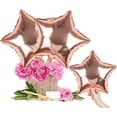thumbnail image 2 of Globos de Helio con Forma de Estrella Oro Rosa 18 Pulgadas 25 Piezas, 2 of 5
