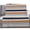 Navy Blue, Orange, Grey, variant on Flannel Throw Blanket for Couch Sofa Bed,Minimalist Geometric Stripe Soft Cozy Warm Fuzzy Blanket 40x50in