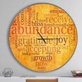 thumbnail image 2 of Designart 'Abundance Gratitude Joy Heart' Vintage wall clock, 2 of 6