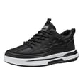 thumbnail image 5 of Men'S Slip-Resistant Skate Sneakers - Chunky Platform Shoes with Cushioned PVC Sole, -Slip Grip,Construction, Everyday - Lace-Up Closure, All-Terrain  Heavy-Duty Work Boots for Skateboarding, 5 of 8