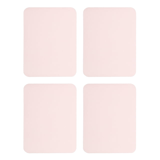 Uxcell 4Pcs Parches de planchar para reparación de ropa, parche de tela de algodón para ropa, pantalones y bolsas, 5x4 pulgadas color rosa claro