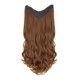 thumbnail image 1 of Media peluca con extensiones de cabello con clip, forma de U, grandes y onduladas, 60 cm, color marrón claro, gruesas, de una sola pieza., 1 of 5