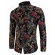 thumbnail image 1 of Camisas para hombre Camisas de moda para hombre Camisas hawaianas de manga larga Blusas de playa con flores Ropa para hombre Camisas para hombre Blusas Voion para hombre, 1 of 6