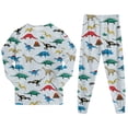 thumbnail image 5 of Xyant Boys Pajamas Dinosaur Pjs Set Toddler Kids 2 Piece Long Sleeve Soft Cotton Sleepwear Size 6-7, 5 of 8