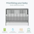 thumbnail image 3 of Dream On Me, Synergy, 5 in 1 Convertible Crib In Storm Grey, 3 of 10