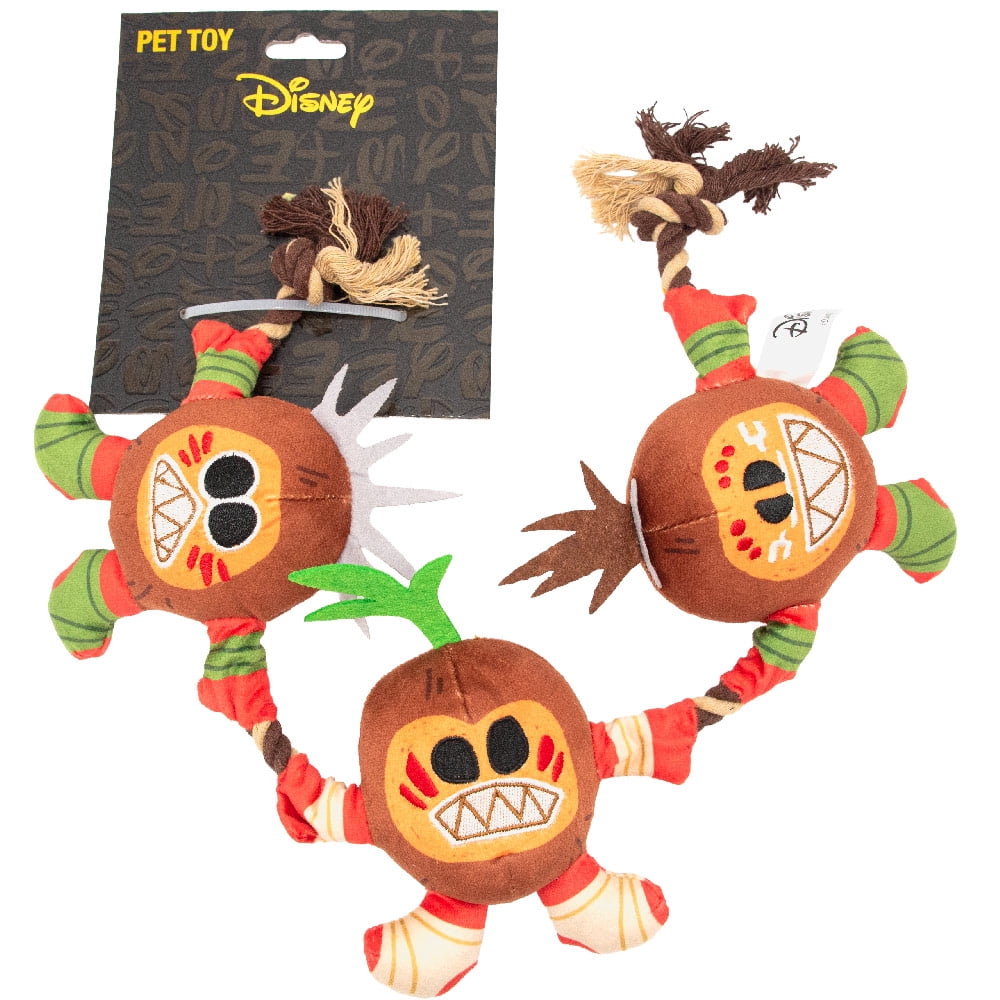 Disney Dog Toy, Moana Kakamora Three Coconut Monster Poses, Plush Rope