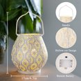 thumbnail image 4 of Set of 2 Moroccan Style Metal Table Lamp 18cm H Battery Powered Cordless Lamp with LED Fairy Lights Bulb, 4 of 8