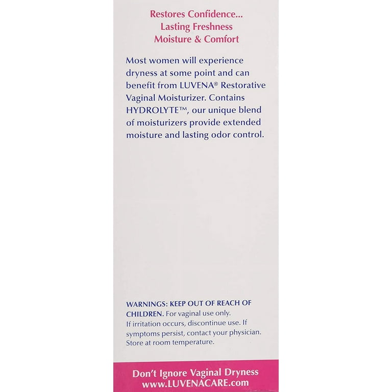 Luvena Moisturizer - Vaginal Moisturizer & Menopause Support for Women -  Feminine Intimate Dryness, Redness, Irritation, Burning Symptom Relief - ...