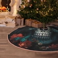 thumbnail image 5 of Fotbe Butterfly Flower Skull Pattern Christmas Tree Skirt, Tree Skirts Plush Christmas Decorations, Christmas Tree Skirts Xmas Decorations Holiday Party Decor-36", 5 of 6