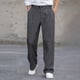thumbnail image 4 of Ceisia Gift Men's All-Season Casual Trousers - Solid Color Pleated Draped Versatile Straight Leg Elastic Waist Pants, 4 of 9