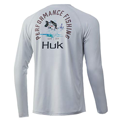 HUK Kids' Standard Pursuit Long Sleeve Sun Protecting Fishing Shirt  (Lavender, Medium)