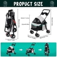 thumbnail image 5 of TidBay 4 Wheels Dog Cat Stroller, Outdoor Travel Pet Folding Stroller, Dog Cat Cage Stroller with Cup Holder, Breathable and Visible Mesh for Small Dog, 5 of 6