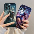thumbnail image 4 of Marvel America capitán Cool para Apple iPhone 16 15 14 13 12 11 XS XR X Pro Max Plus Mini Funda negra para teléfono, 4 of 5