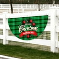 thumbnail image 3 of Yard Decoration Banner Garden Flag Half Circle Fan Flag Fence Banner Indoor Hanging Banner Flag Holiday Party Decor, 3 of 3