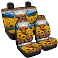 thumbnail image 6 of Binienty 4 PCS Highland Cow Automobile Seat Covers Set, Aztec Sunflower Car Front and Rear Seat Covers Full Set for Auto Truck Van SUV, 6 of 7